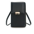 thumbnail image 4 of JVBTVB Women's Small Crossbody Phone Bag Trendy Textured Faux Leather Shoulder Purse with Magnetic Snap Closure Adjustable Strap 7.09in, 4 of 9