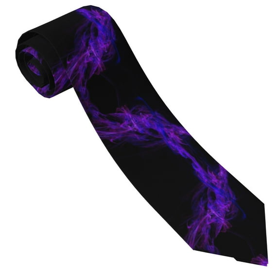 Black Purple Abstract Tie For Men Funny Neckties Fashion Gentleman Soft Comfortable Ties