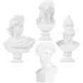 thumbnail image 2 of 4Pcs Greek Bust Statues Mini Resin Plaster Bust Sculpture Art Crafts Home Office Decor, 2 of 3