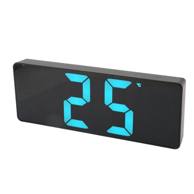 Reloj Despertador Digital, Fuente Grande Activada Por Sonido, Reloj Con Espejo LED Pequeño, Alimentado Por Batería USB, Elegante Con Pantalla De Temperatura Para Dormitorio