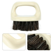 ORDDIART Small Cleaning Brush Set for Shoes and Clothes, Black Horsehair and Plastic, Household Cleaning Brush 6.2x6.1in