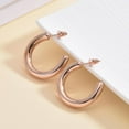 thumbnail image 5 of GOSFRY Earrings for Women Simple 14K Gold Plated Tiny Dainty Lightweight Low Allergenic Cubic Zirconia Huggie Earrings Holiday Party Jewelry Gifts, 5 of 6