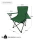 thumbnail image 2 of Silla Plegable de Camping Reforzada Con Portavasos y Bolsa de Transporte Color Verde, 2 of 6