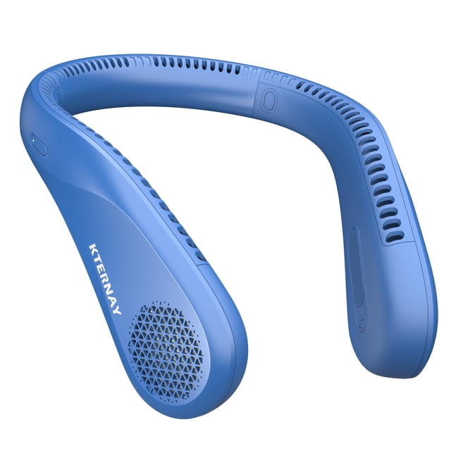 Ventilador de cuello Kternay Bladeless de 5200 mAh con 3 puertos USB de velocidad de viento