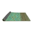 thumbnail image 2 of Ahgly Company Indoor Round Southwestern Turquoise Blue Country Area Rugs, 6' Round, 2 of 4