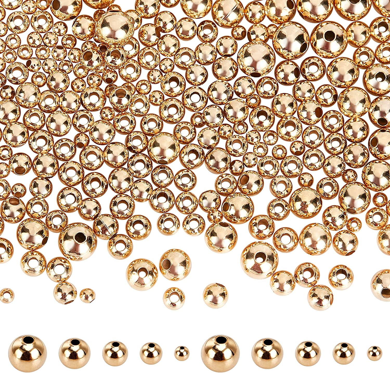 Corrugated Gold Spacer Beads #8132