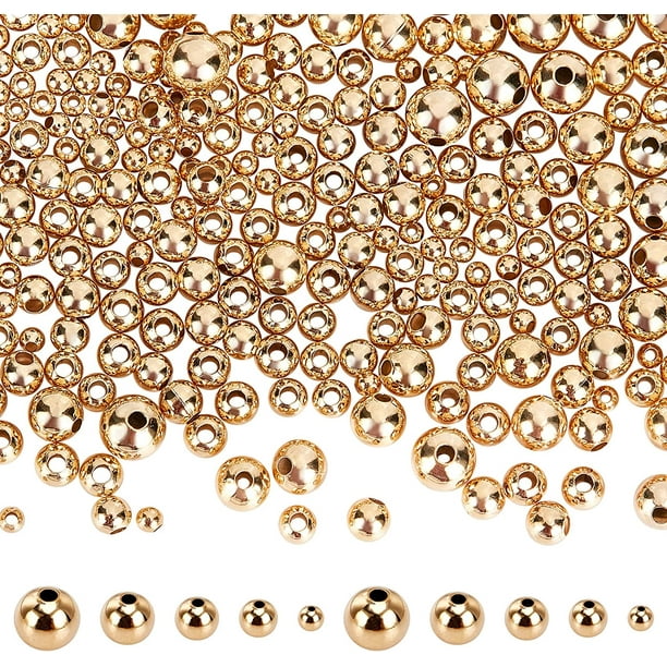 Golden beads for jewellery making clearance