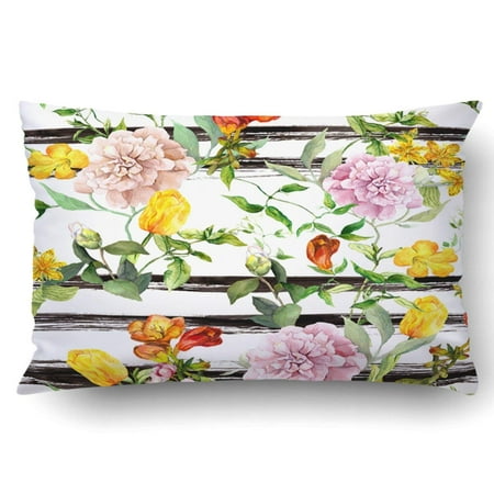 - BPBOP Flowers At Monochrome Striped Repeating Floral Black Stripes Pillowcase Pillow Cushion Cover 20x30 inch