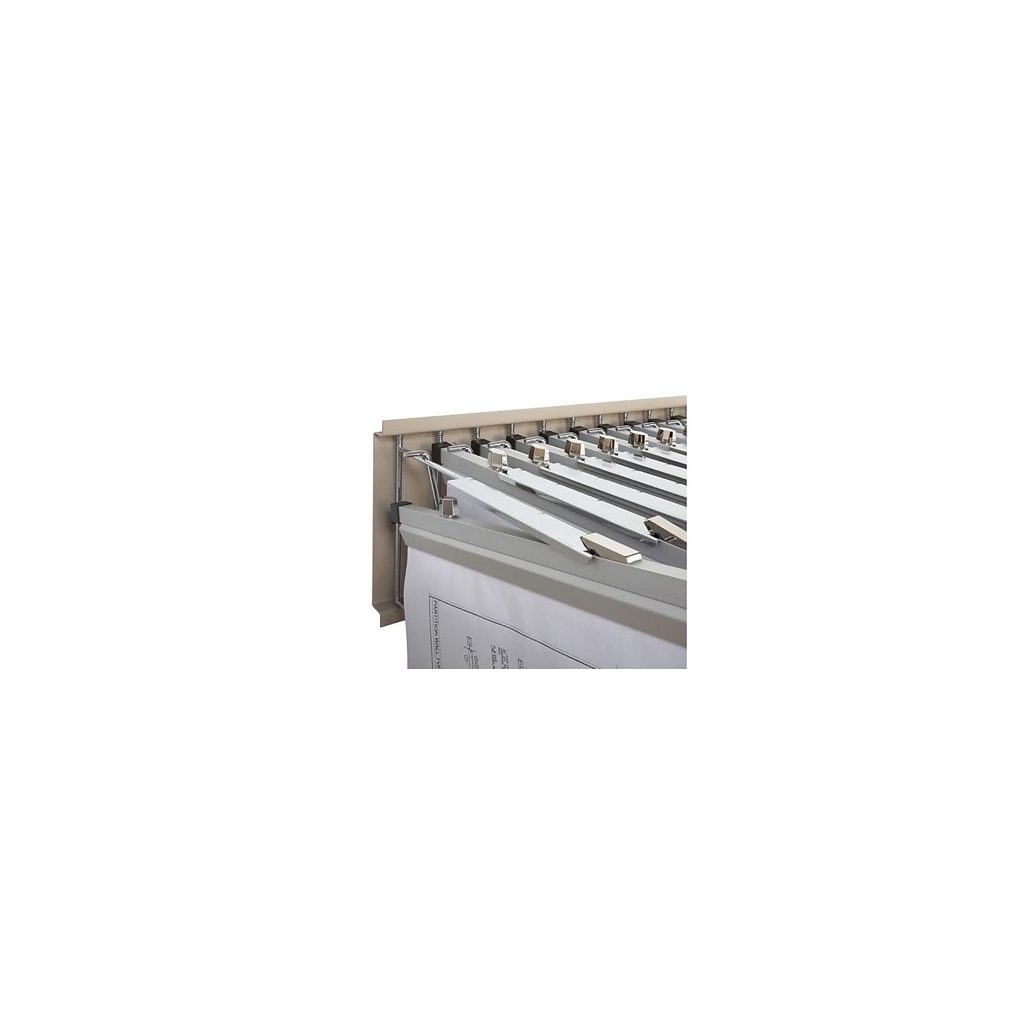 Brookside Design Heavy Duty Wall Rack with 12 Pivot Hangers Sand Beige (WRWH) 