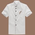 thumbnail image 3 of Executive Chef Coat with Contrast Piping Jacket for and Buttons White XL, 3 of 7