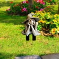 thumbnail image 2 of TIELUTT Halloween Garden Stakes 2D Flat Small Witch Girl/Pumpkin Man Decorative Stakes Outdoor Valentines Day Banners for Fireplace Organizer Containers Rabbit Cardigan for Girls Potting Tray Rabbit, 2 of 4