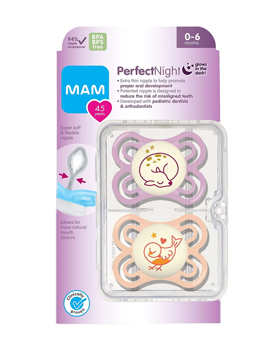 Buy MAM Perfect Night, silicone Boy 6-16 months cheaply