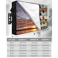thumbnail image 7 of Outdoor TV Cover 52 to 55 Inch Weatherproof, Farmhouse Vintage Waterproof TV Screen Protector for Outside Decor with Zipper and Pocket 52"L x 30"H , Pet Dog Paws Wood Texture Brown, 7 of 7