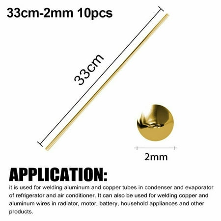 

RANMEI 10pc Low Temperature Brass Sol dering Tool Weld Flux Wel ding Wire Wel ding Rods
