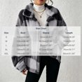 thumbnail image 4 of Fashion Fleece Plaid Jackets for Womens Casual Button Turndown Collar Long Sleeve Oversize Jacket Coat, 4 of 8