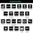thumbnail image 4 of FUYI FY219 Dual Display Clamp Meter - True RMS, AC/DC Current, Surge, Temperature, Capacitance, Resistance, Diode, NCV, Frequency, On-Off Test, Low Impedance Voltage, VFC, Auto Range, Flashlight,, 4 of 7
