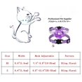 thumbnail image 3 of Minzimin  bling kitten cat collar breakaway diamond with bell and floral decoration velvet quick release, 3 of 6