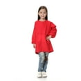 thumbnail image 1 of TOPTIE Kids Cotton Canvas Long Sleeve Apron for Age 1-12 Years, Adjustable Painting Cooking Smock with Pocket, 1 of 6
