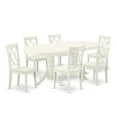 thumbnail image 2 of East West Furniture Dining Room Set Linen White, VACL7-LWH-W, 2 of 6