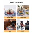 thumbnail image 2 of 13 Inch Round Placemats Set of 6, Navy Blue Geometric Non Slip Heat Insulation PP Table Mats, Vintage Abstract Art Washable Place Mats for Kitchen Dining Party Table Decor, 2 of 7