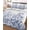 Blue, variant on Wildflower Leaf King Size Down Alternative Comforter, Lightweight Comforter Quilt Bedding Set with Pillow Shams Green Floral Botanical White Watercolor All Seasons Bed Comforter Duvet Insert 96"x106"