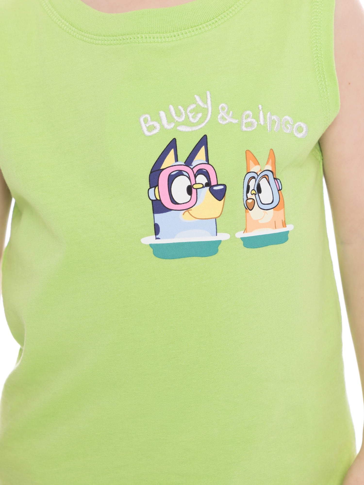 Bluey Toddler Boy Tank Top with Front and Back Graphics, Sizes 12M-5T