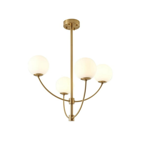 Bethel International Chandelier Brass Steel & Glass