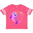 thumbnail image 3 of Inktastic Valentine's Day Cute Pink Narwhal with Hearts Boys or Girls Toddler T-Shirt, 3 of 5