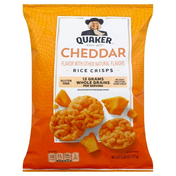 Pack of 4 Quaker Cheddar Rice Crisps - 6.06 oz - Package may vary