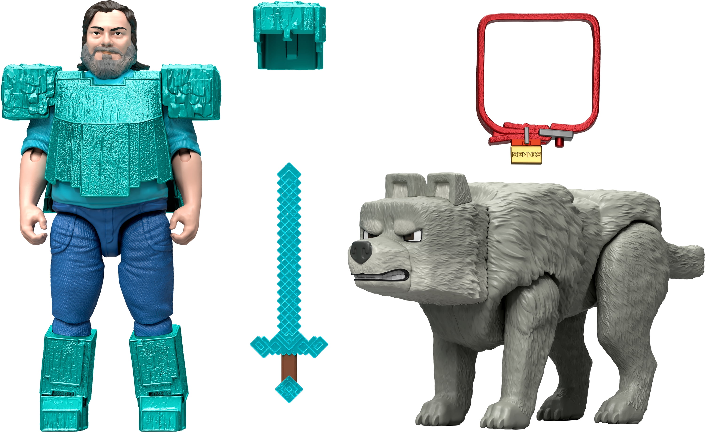Minecraft Man’s Best Wolf Pack with 2 Action Figures & 2 Accessories, Set Inspired by the Movie, MINECRAFT MINECRAFT MOVIE STEV