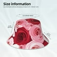 thumbnail image 6 of Bingfone Rose Bucket Hat For Men Women,Packable Reversible Printed Sun Hats,Fisherman Outdoor Travel Hiking Beach Caps, 6 of 9