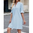 thumbnail image 4 of ZANKLEY Dress for Women V Neck Short Sleeves Casual Flowy Summer Beach Vacation Shifts, 4 of 7