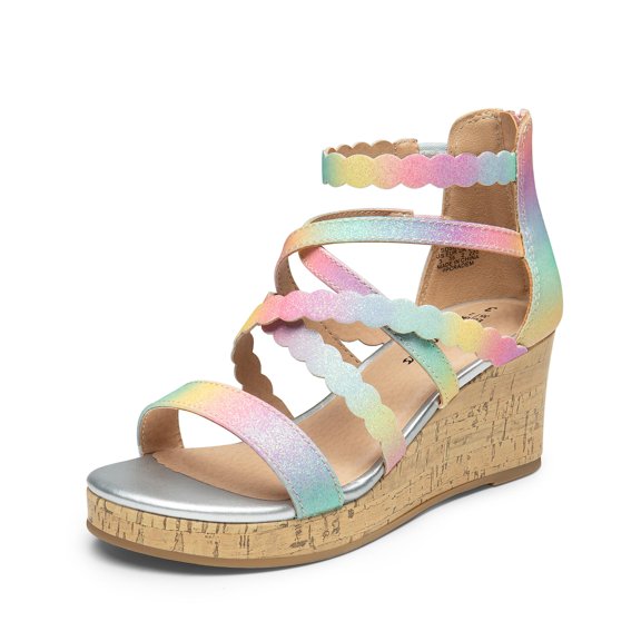 Sandalias de Cuña para Niñas DREAM PAIRS Arcoíris Tacón 6 cm Talla 5