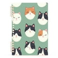 thumbnail image 2 of Notebook 8.3x5.7x0.4 Inch One Sizex2 Journey Note Diary Hardcover Notebook 60 Pages,80g Paper Writing Smooth and Not Easy to Break Cartoon Cute Color Cat Face, 2 of 8