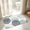 thumbnail image 1 of Ke1Clo Absorbent Non-Slip Bathroom Rug, 40x60cm Plastic Floral Floor Mat for Shower Room, Quick-Drying Bath Mat with Dirt-Trapping Design for Entrance Kitchen, Mint Green, 1 of 6