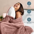 thumbnail image 2 of ROSEKIND Flannel & SherpaThrow Blanket for Couch, Non-Heated, Thick & Warm Cozy Blanket for Winter, Soft Fuzzy Plush Throw Gifts for Women and Men, 50x60In, Grey, 2 of 8