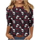 thumbnail image 2 of Ailaofu 3/4 Length Sleeve Women Tops Crew Neck Blouses Dressy Casual Summer T Shirts Loose Fit Business Work Clothes, 2 of 4