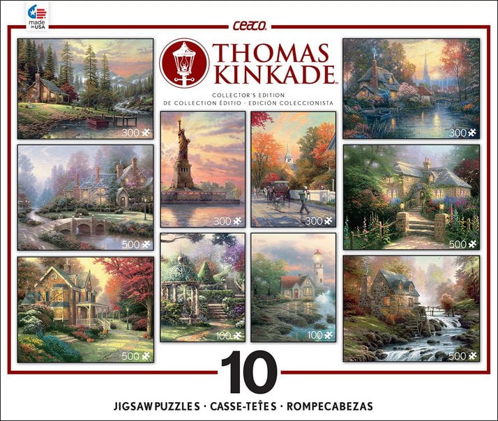 Ceaco Thomas Kinkade Collector's Edition With 10 Jigsaw Puzzles for sale online 