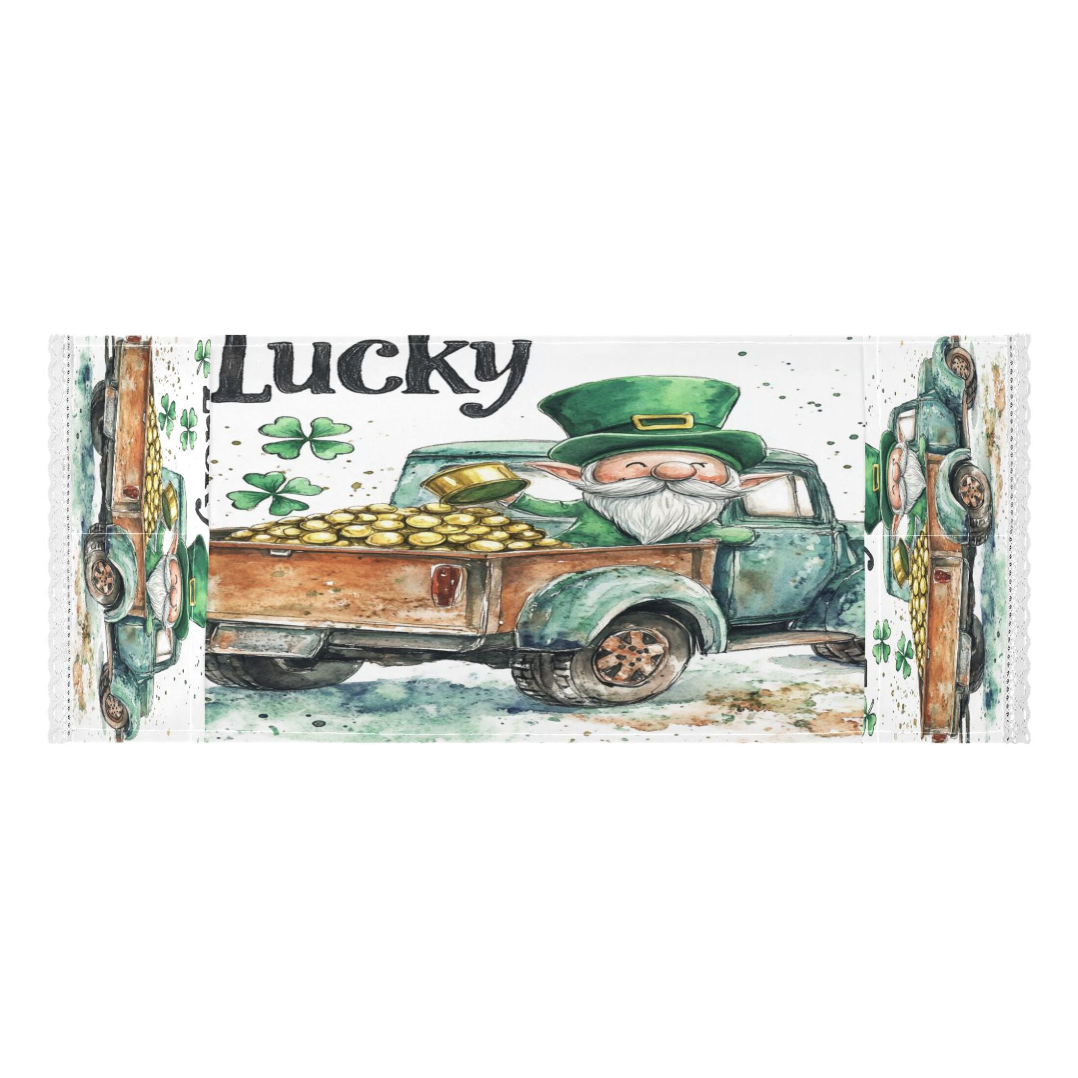 WOBOGO St Patricks Day Lucky Car Washing Machine Cloth Dryer Refrigerator Top Cover Protective Non-Slip Mat For Kitchen Laundry