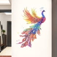 thumbnail image 2 of Adhesivos de pared con diseño de pavo real, lámina láser de PVC, color dorado, 40 x 58 cm, 2 of 3