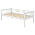 thumbnail image 6 of Euroco Pine Wood Convertible Twin over Twin Bunk Bed with Storage 2 Drawers, White, 6 of 14