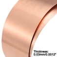 thumbnail image 4 of Uxcell Copper Sheet Roll Metal Foil Plates 1000mm x100mm x 0.03mm, 4 of 4