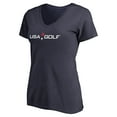 thumbnail image 2 of Women's Navy USA Golf Primary Logo V-Neck T-Shirt, 2 of 3