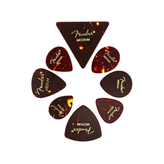 Fender All Shapes Celluloid Medley Tortoise Shell Medium (8)