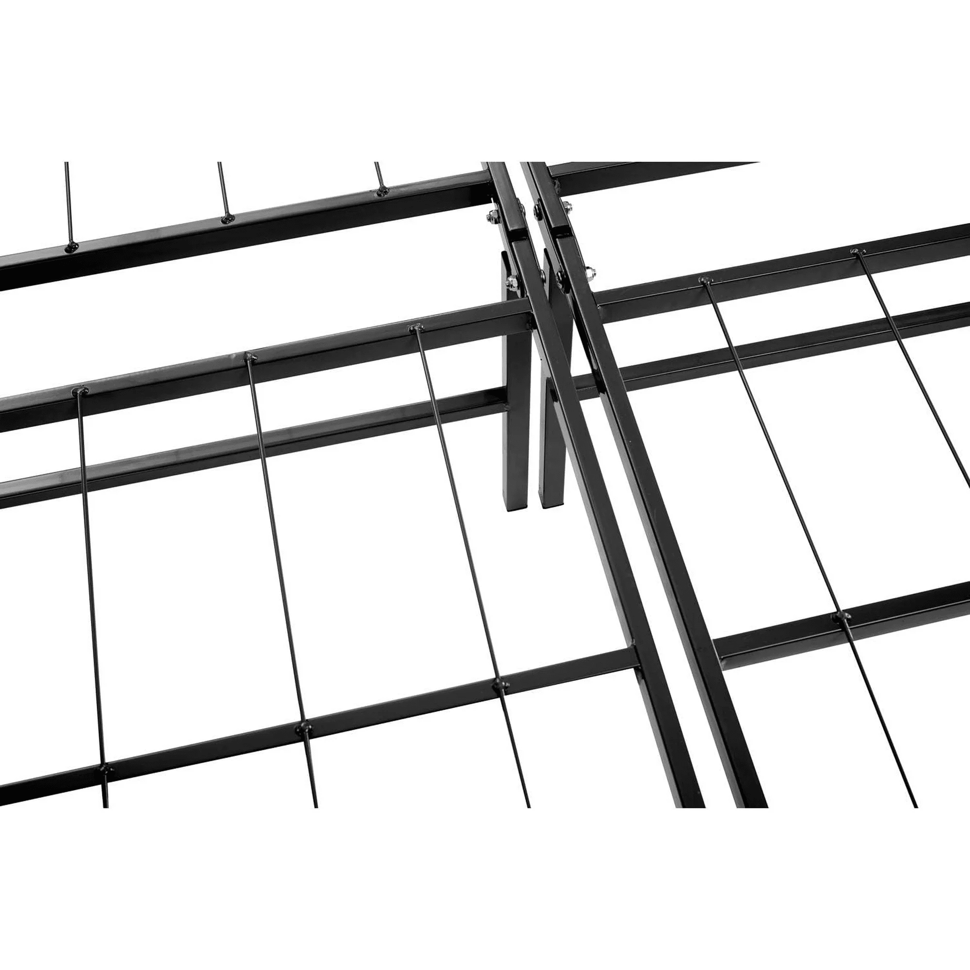 ASINMAK Queen Metal Platform Folding Bed Frame 14 Inch High Queen Size Box Spring Replacement Heavy Duty Steel Slat Easy Assembly Under-Bed Storage,Black