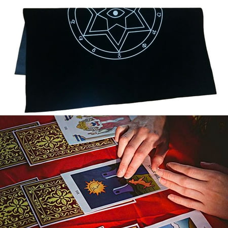 

BESTYO Art Tarot Pagan Altar Cloth Flannel Tablecloth Divination Cards Square Tapestry