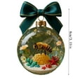 thumbnail image 2 of Tyidzon Crystal Glass Christmas Ball Ornaments - 3.1" Vivid Animals Christmas Tree Decorations Clear Hanging Balls for Xmas Trees Home Holiday Party Indoor Decor(Bee), 2 of 3