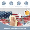thumbnail image 4 of Leather Keyboard and Mouse Desk Mat Office Desk Accessories Protective Office Desk Decor Desk Pad Mat for Gaming, Work from Home, Office Watercolor Flag with Flowers 23.6" x 47.2", 4 of 9