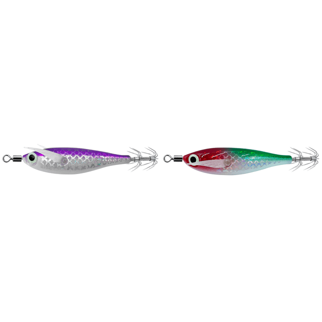 Anzuelo Calamar Luminoso Que Brilla en Cebo para Pesca Nocturna () Púrpura
