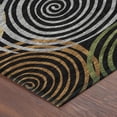 thumbnail image 3 of Addison Rugs Chantille Indoor/Outdoor Transitional Geometric Black Machine Washable Round Rug, 8' x 8', 3 of 8